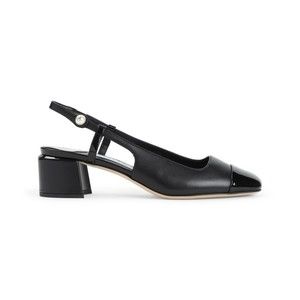 Jimmy Choo Patent Leather Pumps With Slingback And Decorative Button - NWT